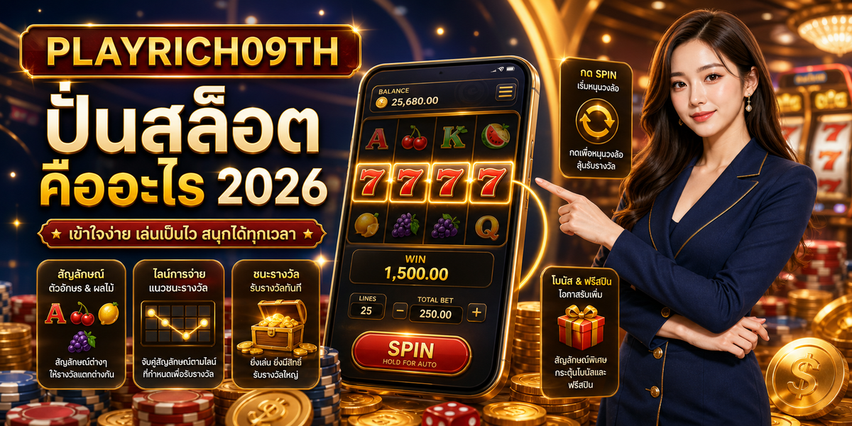 ปั่นสล็อต คืออะไร PLAYRICH09TH 2026 คู่มือเล่นอย่างมีแผน 1 ปั่นสล็อต คืออะไร PLAYRICH09TH 2026