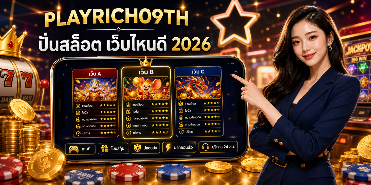 ปั่นสล็อต เว็บไหนดี PLAYRICH09TH 2026 คู่มือเล่นอย่างมีแผน 1 ปั่นสล็อต เว็บไหนดี PLAYRICH09TH 2026
