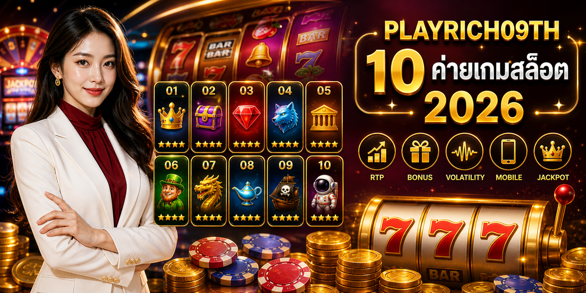 10 ค่ายเกมสล็อต PLAYRICH09TH 2026 คู่มือเล่นอย่างมีแผน 2 10 ค่ายเกมสล็อต น่าเล่น เพลย์ริช09 2026