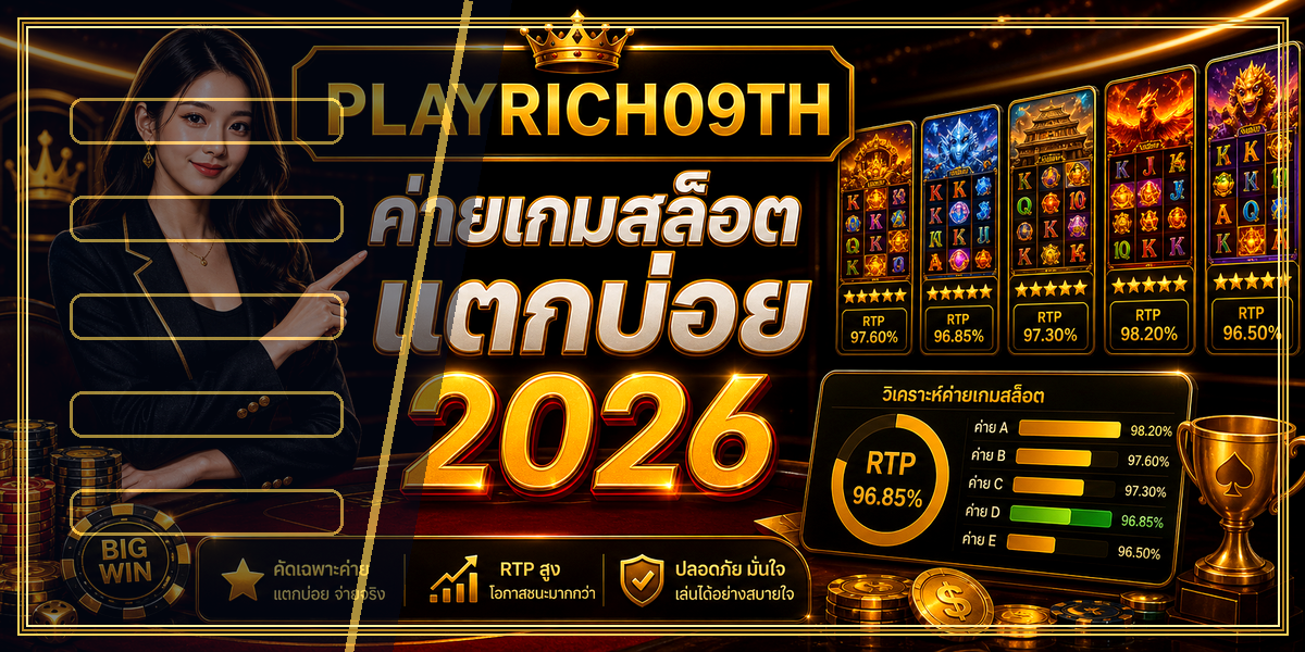 ค่ายเกมสล็อตแตกบ่อย PLAYRICH09TH 2026 คู่มือเล่นอย่างมีแผน 1 ค่ายเกมสล็อตแตกบ่อย PLAYRICH09TH 2026 หลัง intro