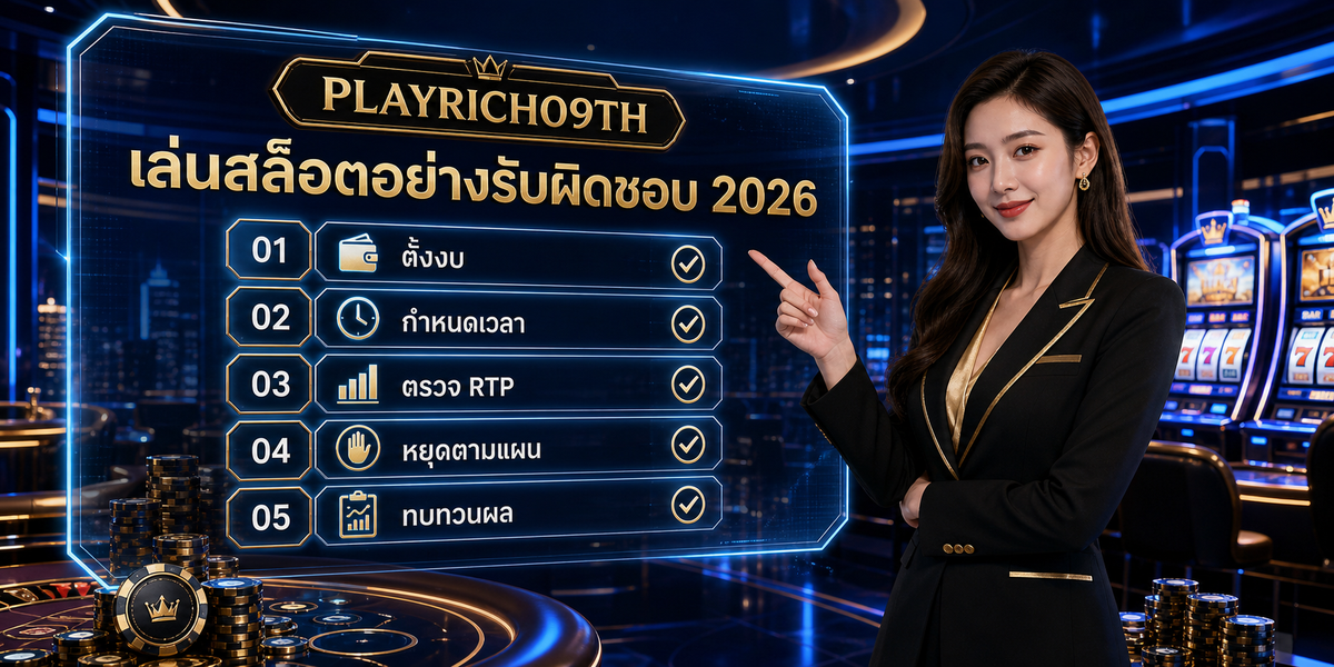 เล่นสล็อตอย่างมีแผน PLAYRICH09TH 2026 คู่มือเล่นอย่างมีแผน 2 เล่นสล็อตอย่างมีแผน PLAYRICH09TH 2026 checklist